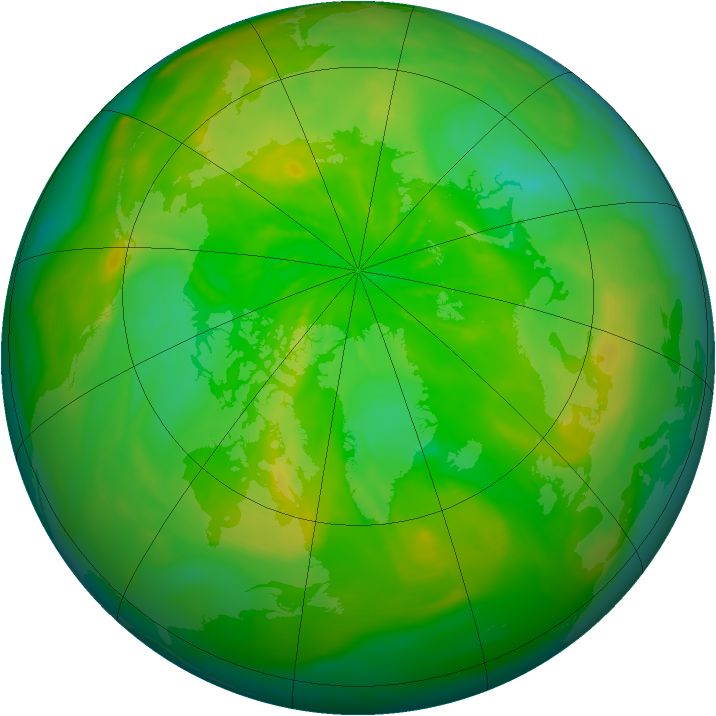 Arctic ozone map for 24 June 2014